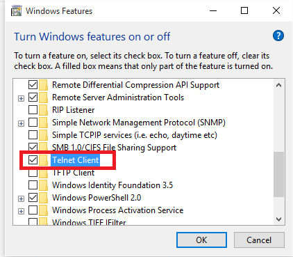 Windows 10: ‘telnet’ is not recognized as an internal or external ...