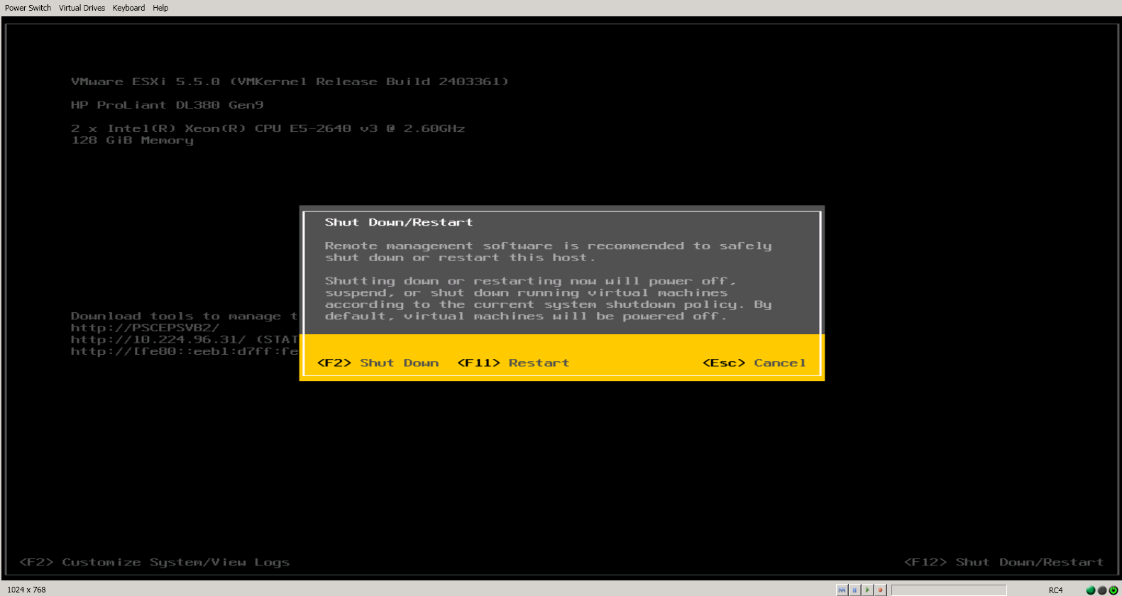 esxi connect 6.5 to usb 5.5 VMware Host to Version Upgrade 6.5 ESXi from